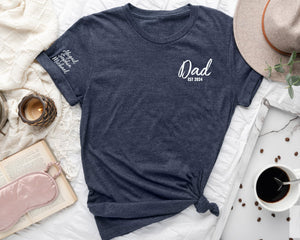 Personalized Dad Shirt With Kids Names. Dad Tshirt, Dad Shirt, Gift for Dad, Dad Tee, Dad with Kids Names.