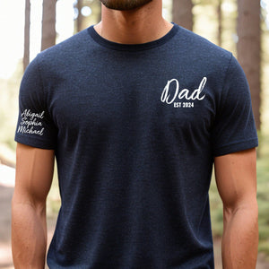 Personalized Dad Shirt With Kids Names. Dad Tshirt, Dad Shirt, Gift for Dad, Dad Tee, Dad with Kids Names.