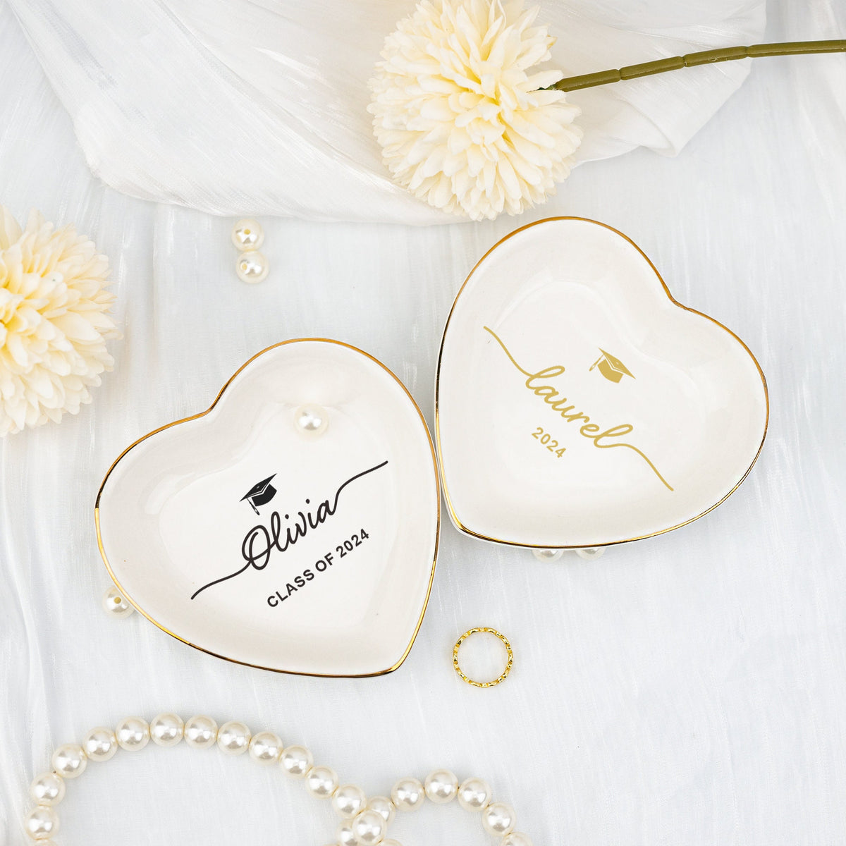 Graduation Gift,Personalised Graduation Jewelry Dish,Class of 2025 Gift,Ring Dish for Graduation Friend,Graduation Party Gift,Memorial Gift