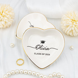 Graduation Gift,Personalised Graduation Jewelry Dish,Class of 2025 Gift,Ring Dish for Graduation Friend,Graduation Party Gift,Memorial Gift