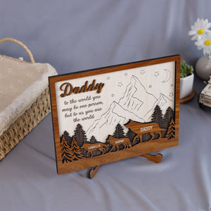 Custom Husband Fathers Day Gifts Personalized Gifts For Dad From Kids, Grandpa Wooden Frame, Handmade Gift from Kids, Meaningful Daddy Gift