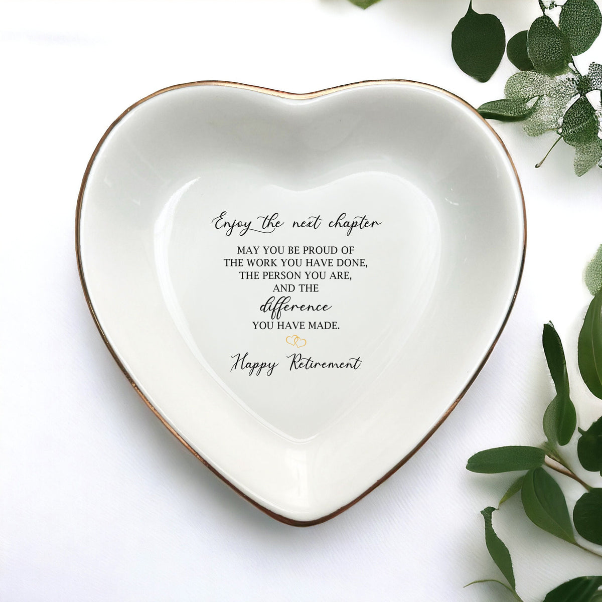 Never Forget The Difference You Have Made Ring Dish-Happy Retirement Gift For Women-Gift For Retirement Mom, Grandma, Friend, Coworker Gift