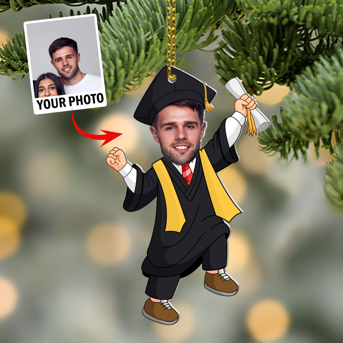 Personalized Graduation Photo Ornament, College Graduation Gifts, Class Of, High School Graduation Gift, Graduation Gifts For Her