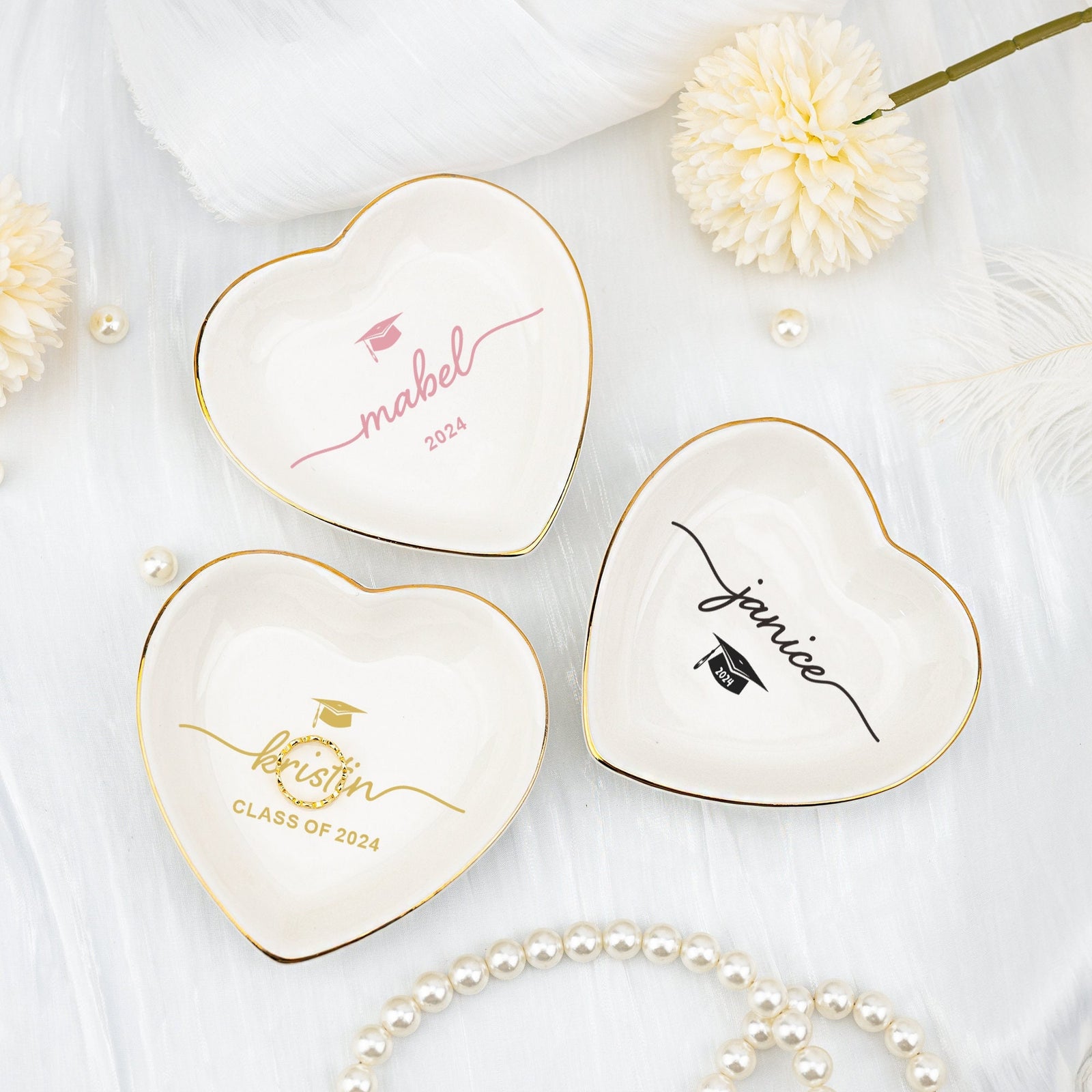 Graduation Gift,Personalised Graduation Jewelry Dish,Class of 2025 Gift,Ring Dish for Graduation Friend,Graduation Party Gift,Memorial Gift
