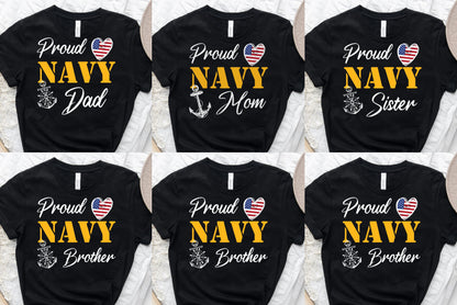 Personalized Proud Navy Family Shirt, Boot Camp Shirt, Navy Graduation Shirt, Navy Custom Shirt, Military Shirt, Proud Navy Mom Dad