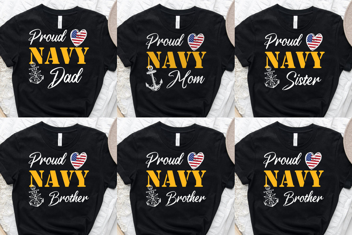 Personalized Proud Navy Family Shirt, Boot Camp Shirt, Navy Graduation Shirt, Navy Custom Shirt, Military Shirt, Proud Navy Mom Dad