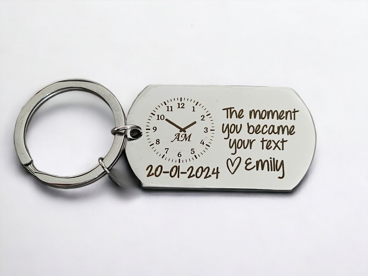Mum Gift The Moment You Became My Mummy Keychain Mum Keyring New Dad Keychain Mommy Gift Personalised Gift Nanny Gift Nan Mothers Day Gift