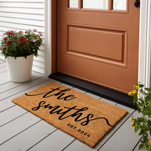 Wedding Gift for Couples, Custom Welcome Door Mat with Family Name, Housewarming Gift Home Decor, Personalized Doormat