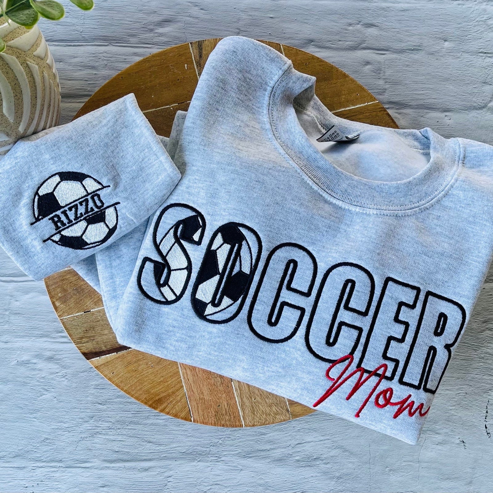 Soccer Mama Sweatshirt | Embroidered Mom Sweatshirt | Soccer Mom Shirt | Personalized Soccer Sweatshirt | Soccer Hoodie