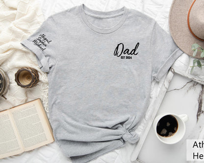 Personalized Dad Shirt With Kids Names. Dad Tshirt, Dad Shirt, Gift for Dad, Dad Tee, Dad with Kids Names.