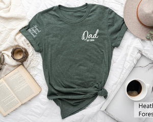 Personalized Dad Shirt With Kids Names. Dad Tshirt, Dad Shirt, Gift for Dad, Dad Tee, Dad with Kids Names.