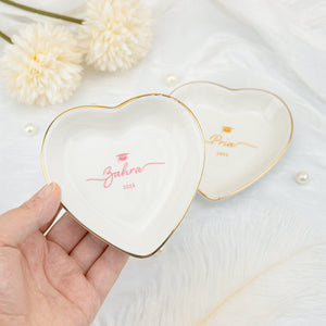 Graduation Gift,Personalised Graduation Jewelry Dish,Class of 2025 Gift,Ring Dish for Graduation Friend,Graduation Party Gift,Memorial Gift