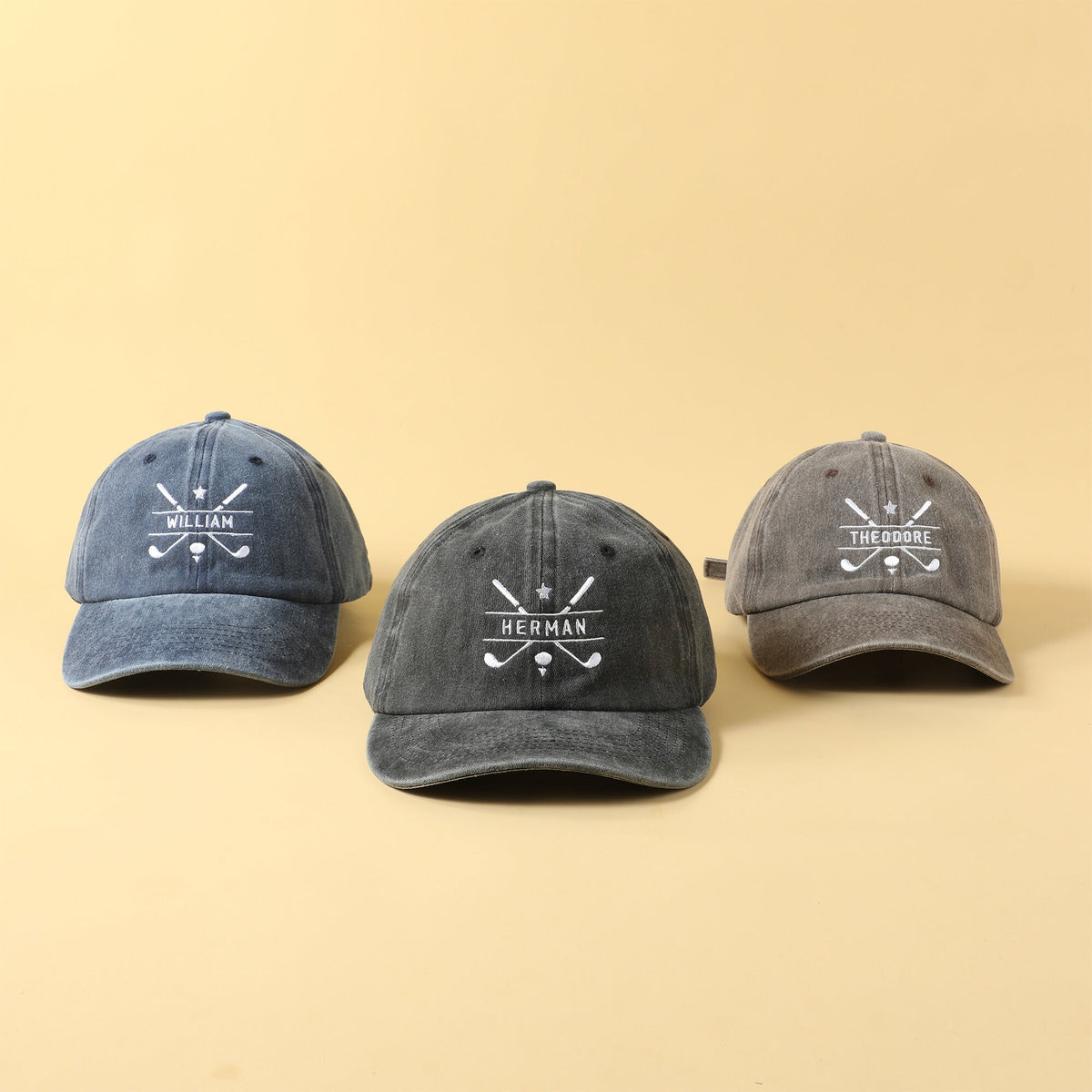 Personalized Golf Cap | Unisex Custom Embroidery Baseball Hat | Golfing Accessories | Gifts for Golfers Dad Groomsmen Men Son