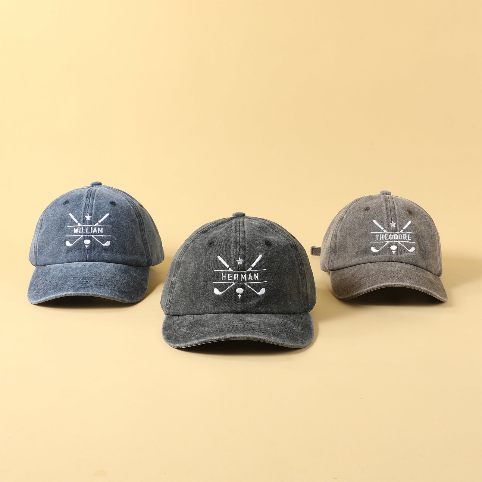 Personalized Golf Cap | Unisex Custom Embroidery Baseball Hat | Golfing Accessories | Gifts for Golfers Dad Groomsmen Men Son