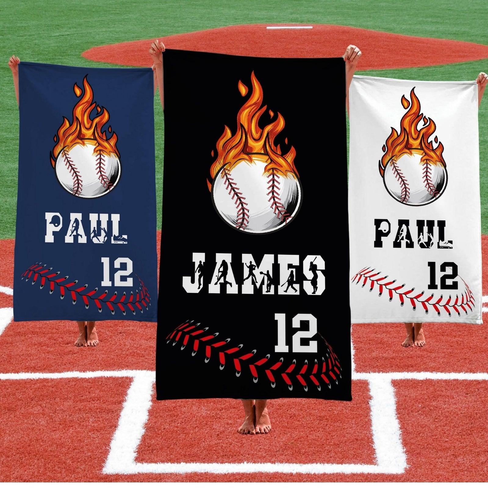 Personalized Baseball Beach Towel, Baseball Gifts For Boys, Custom Baseball Team Pool Towel, Baseball Player Gift, Baseball Towels With Name