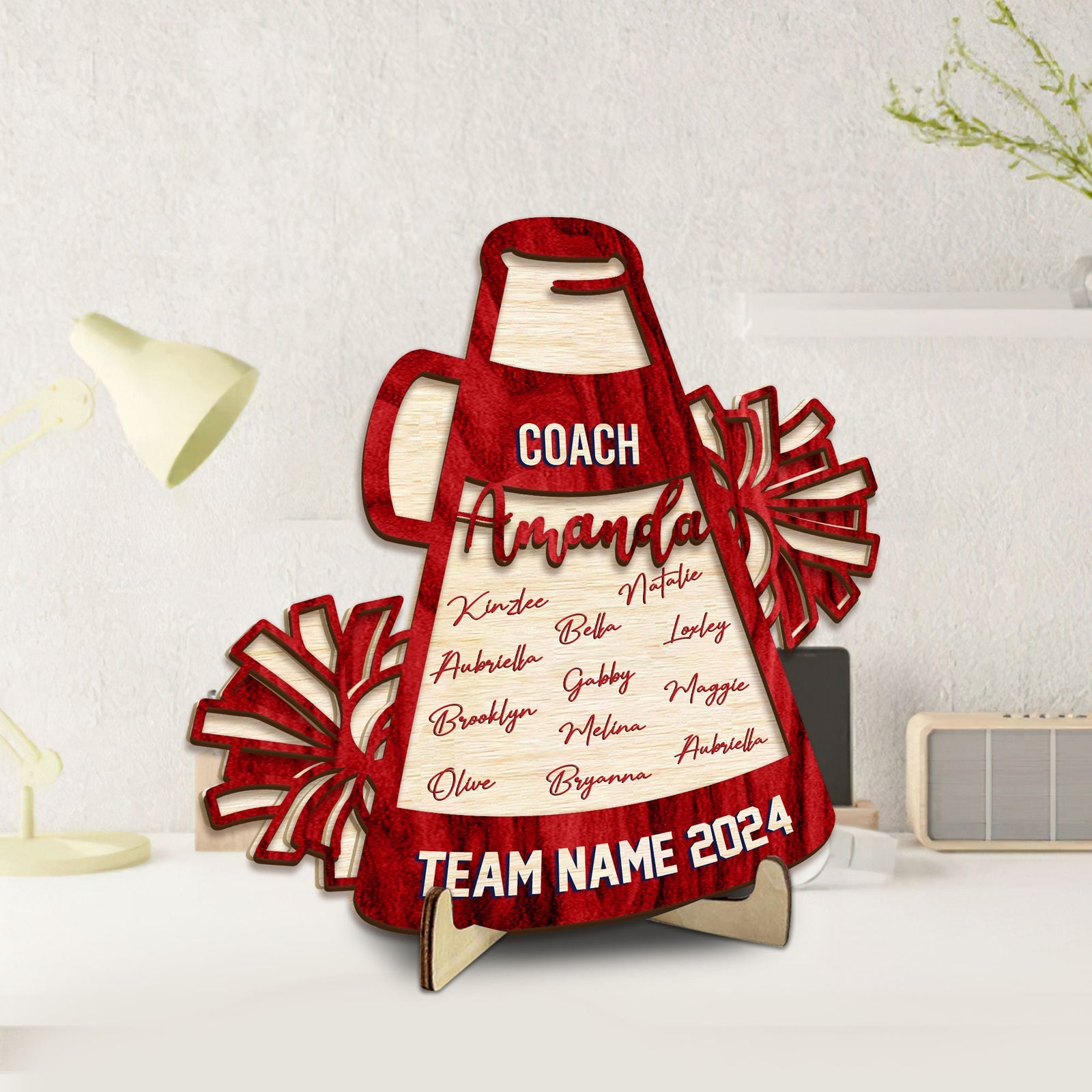 Personalized Cheerleading Wooden Plaque, Custom Name Wooden Sign, Cheer Wood Sign, Cheer Gift for Cheerleader, Daughter, Cheer Team