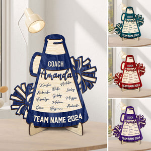 Personalized Cheerleading Wooden Plaque, Custom Name Wooden Sign, Cheer Wood Sign, Cheer Gift for Cheerleader, Daughter, Cheer Team