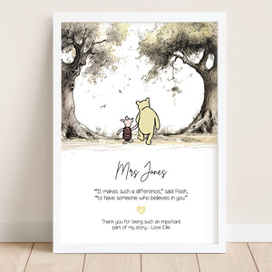 Personalised teacher canvas, teacher appreciation gift, teacher gift, thank you teacher, class of 2025, End of school year gift, class gift
