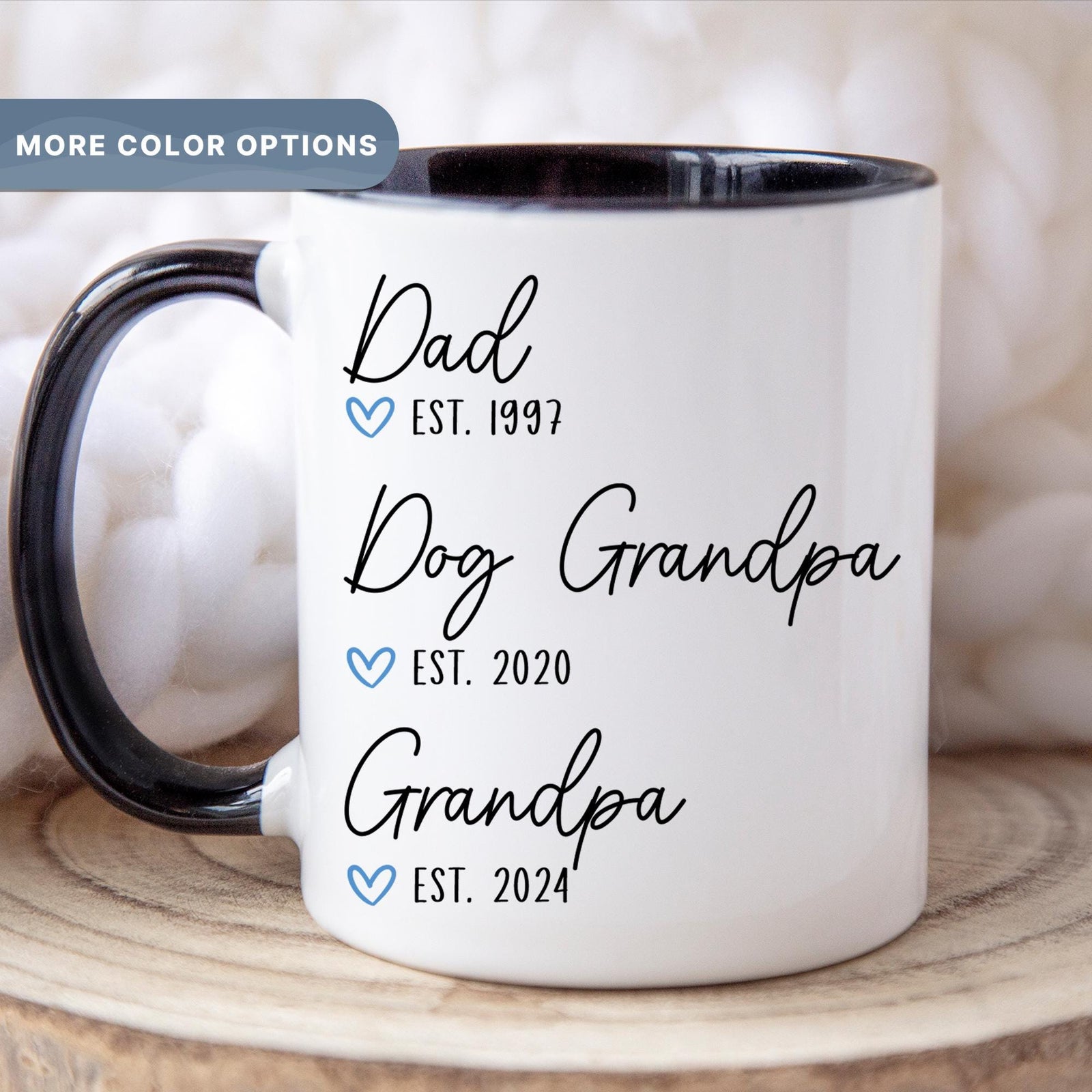 Personalized Dad Dog Grandpa To Grandpa Mug, Promoted To Grandpa Coffee Cup, Grandpa Announcement Gifts