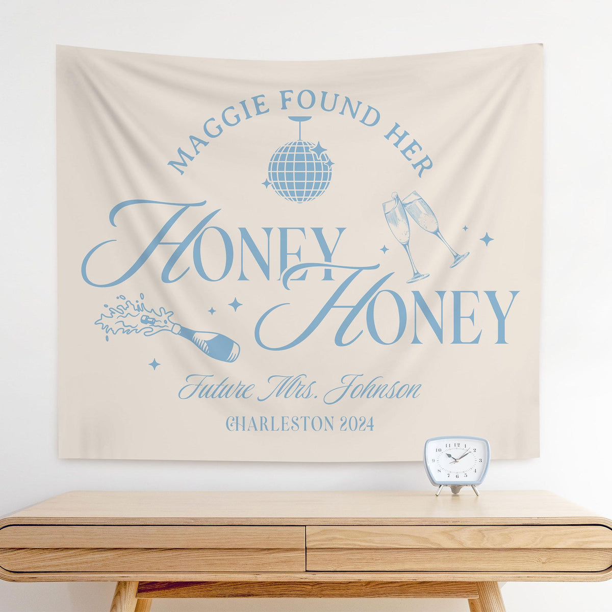 She Found Her Honey Honey Bachelorette Party Banner, Disco Bach Backdrop, Dancing Queens Party Sign, Mediterranean Theme Bridal Shower Decor