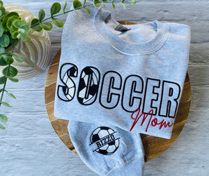 Soccer Mama Sweatshirt | Embroidered Mom Sweatshirt | Soccer Mom Shirt | Personalized Soccer Sweatshirt | Soccer Hoodie