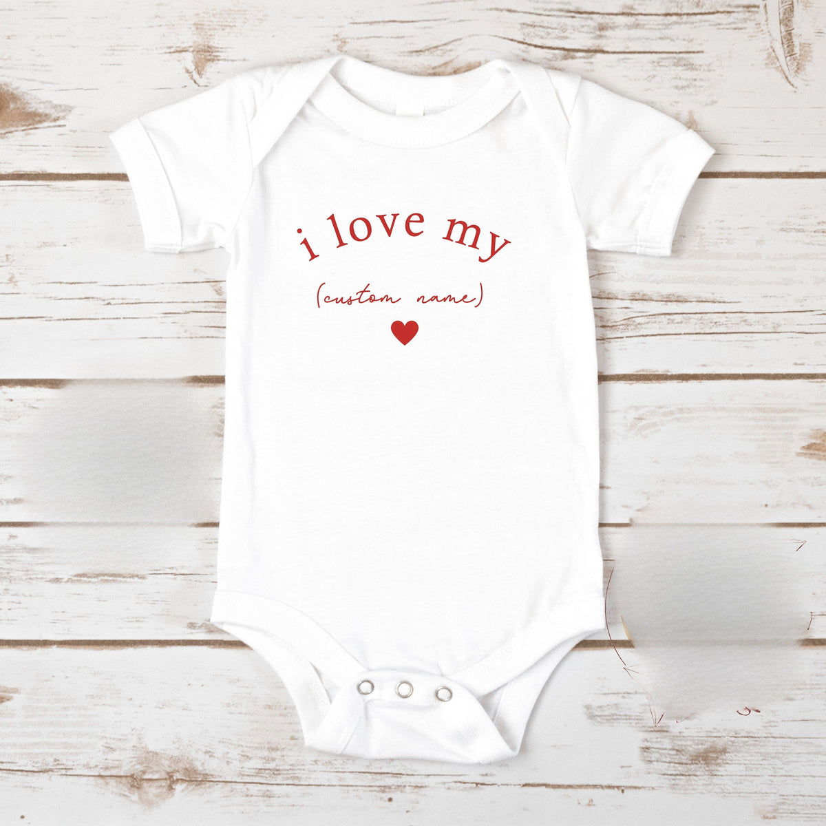 I Love My Custom Baby Onesie, Custom Name Baby Onesie, Custom Name Toddler T-Shirt, Personalized Gift