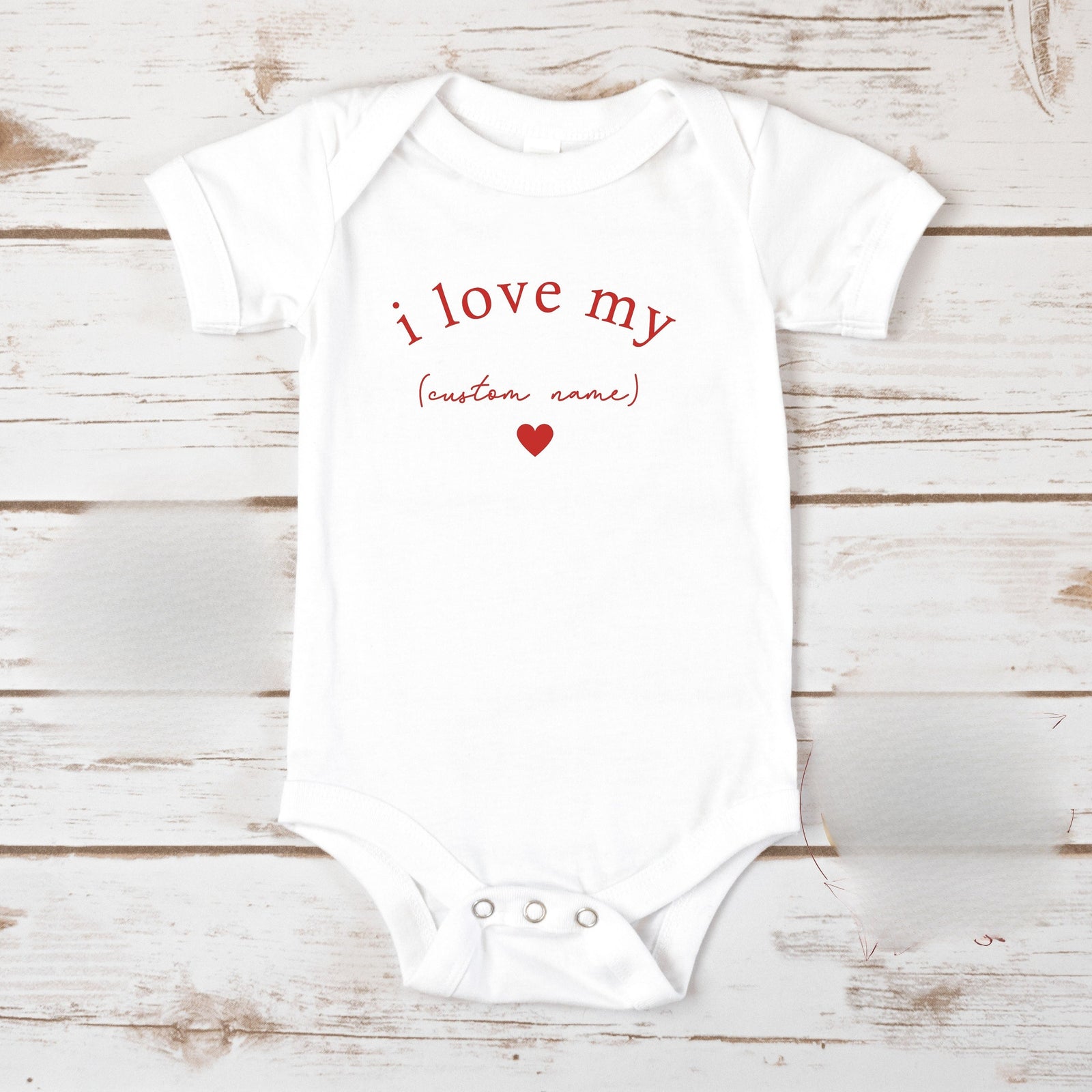 I Love My Custom Baby Onesie, Custom Name Baby Onesie, Custom Name Toddler T-Shirt, Personalized Gift