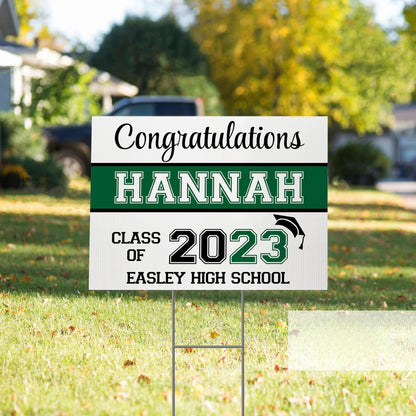 Graduation Announcement Coroplast Yard Sign, Personalized Outdoor High School College Graduation Signs, Custom Lawn Decorations, Class of 2025 Sign