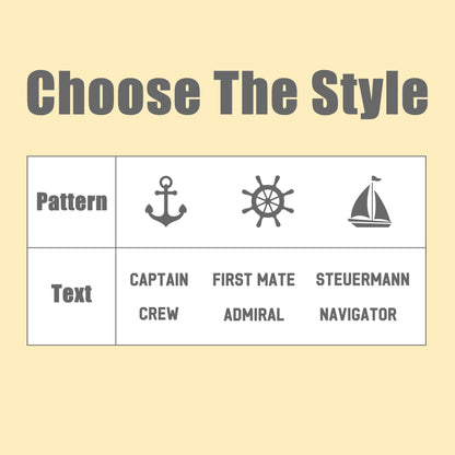Captain Embroidery Hat | Custom Sailing Cap | Personalized Anchor Compass Sailing Boat Baseball Cap