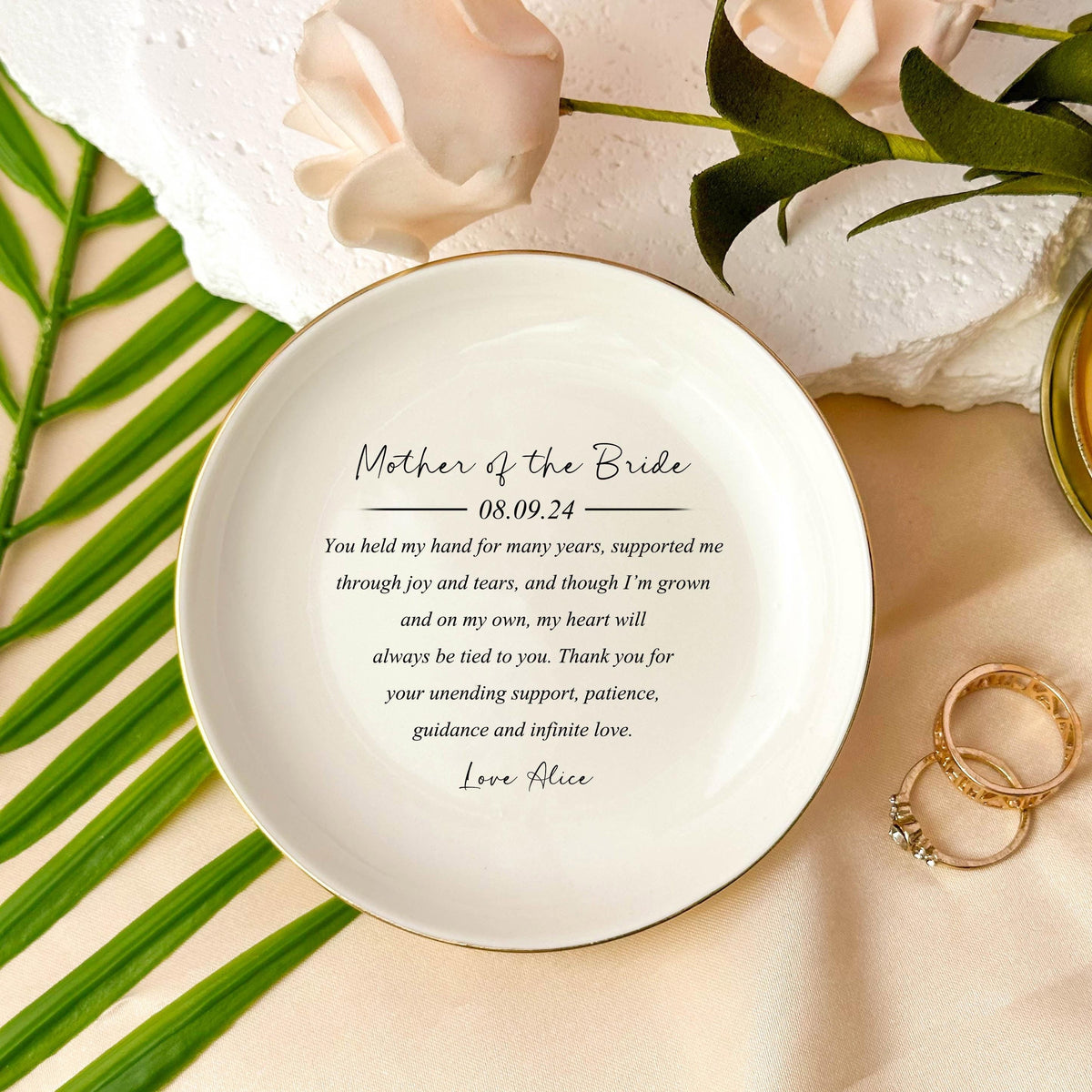Bride Mom Gift for Mother of the Bride, Gift from Bride, Gift Form Daughter, Ring Dish Wedding Gift,To My Mother on My Wedding Day,Ring Dish