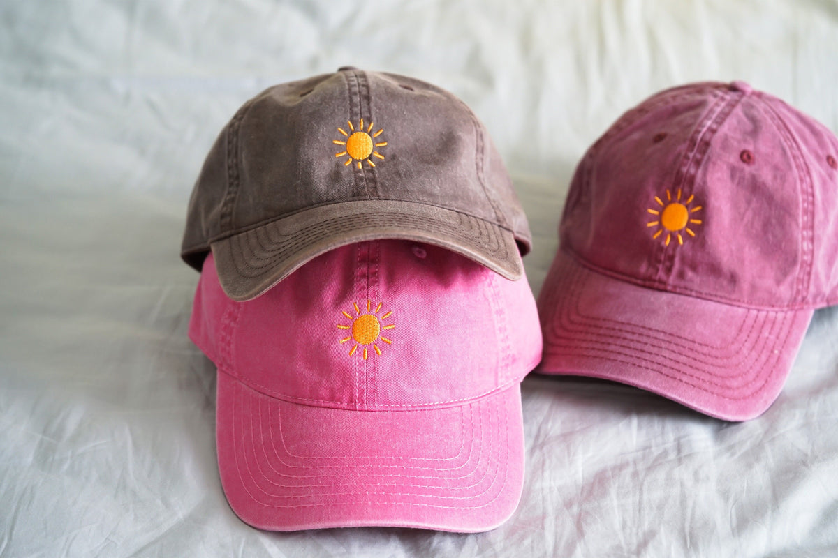 Sun Embroidery Hat, Casual Sunshine Baseball Hat, Delicate Fruit Hat Caps, Duck Daisy Caps, Bachelorette Gift