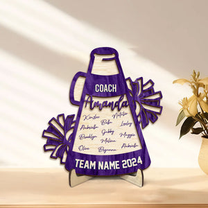 Personalized Cheerleading Wooden Plaque, Custom Name Wooden Sign, Cheer Wood Sign, Cheer Gift for Cheerleader, Daughter, Cheer Team