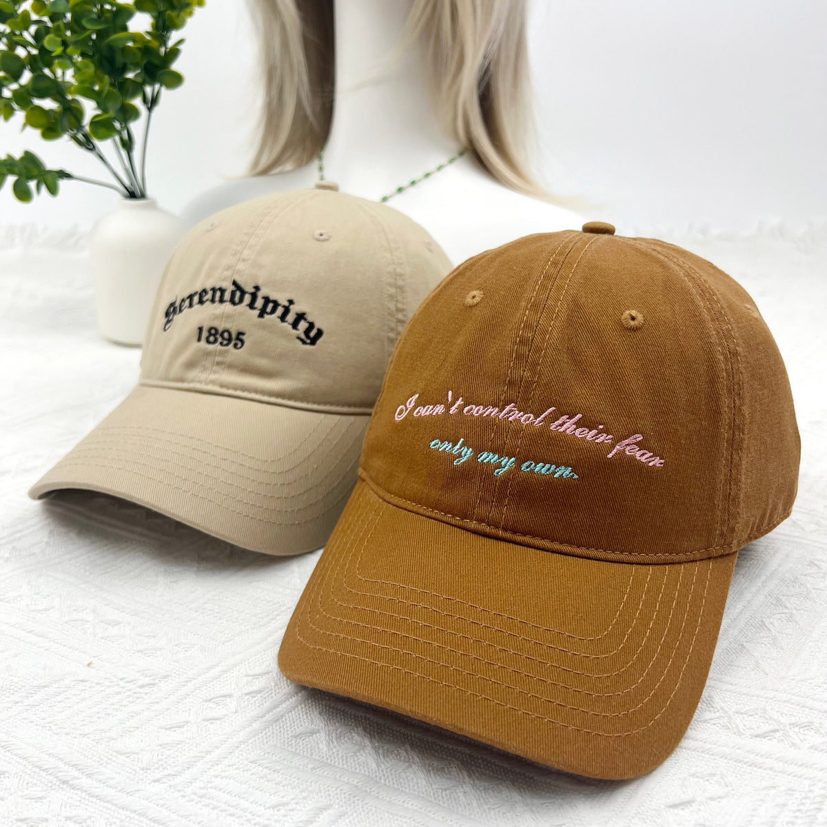 Custom Embroidered Cotton Baseball Hat - Personalized Text & Logo