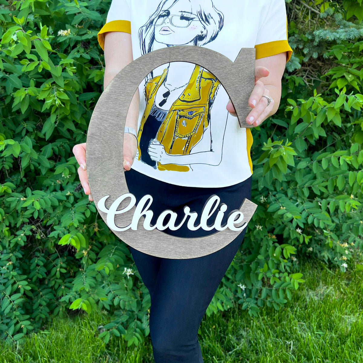 Custom Wooden Wall Name Sign Wood Big Letters Modern Nursery Bedroom Baby Boys Girls Decor Sign Room Block Letter Ester Gift For Kid