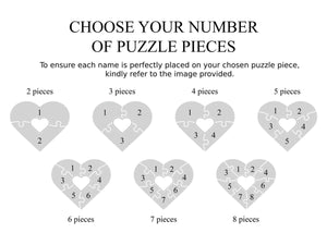 Personalized Mom Gift 'You are the piece that holds us together' Puzzle with Names for Mother Engraving Wood Mother's Day Gift Mommy Gift