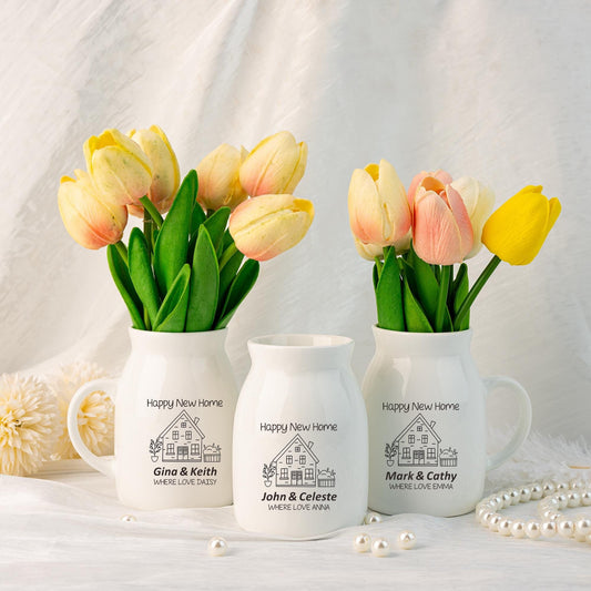 Personalised Flower Vase for a New Home Occasion, New Home Gift Ideas, Housewarming Gift Idea for Couples, Moving In Gift for Friend, Vase