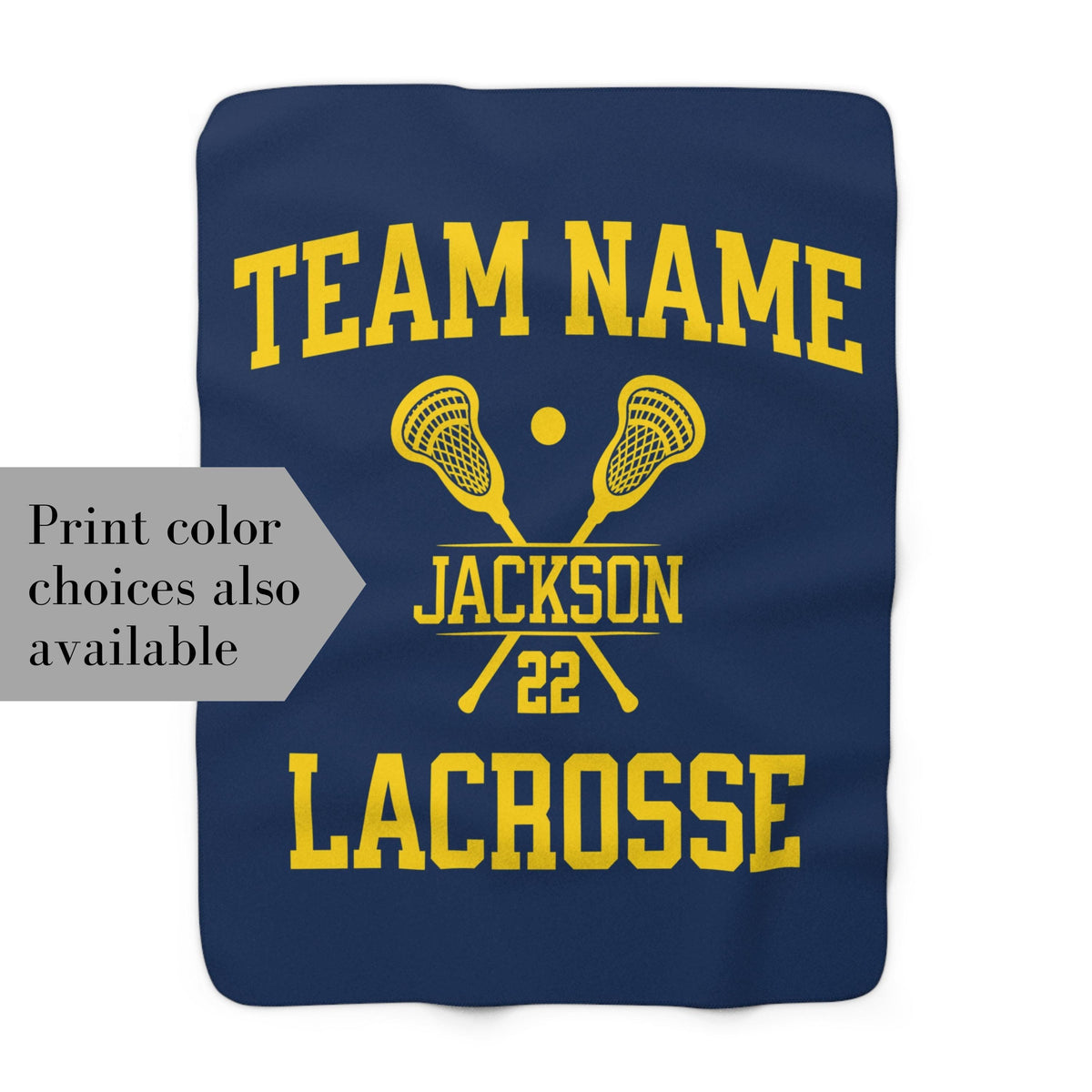 Personalized Lacrosse Blanket Custom Name Lacrosse Senior Gift for Lacrosse Team Gift Personalized Lacrosse Gift Girls Lacrosse Gift Boys