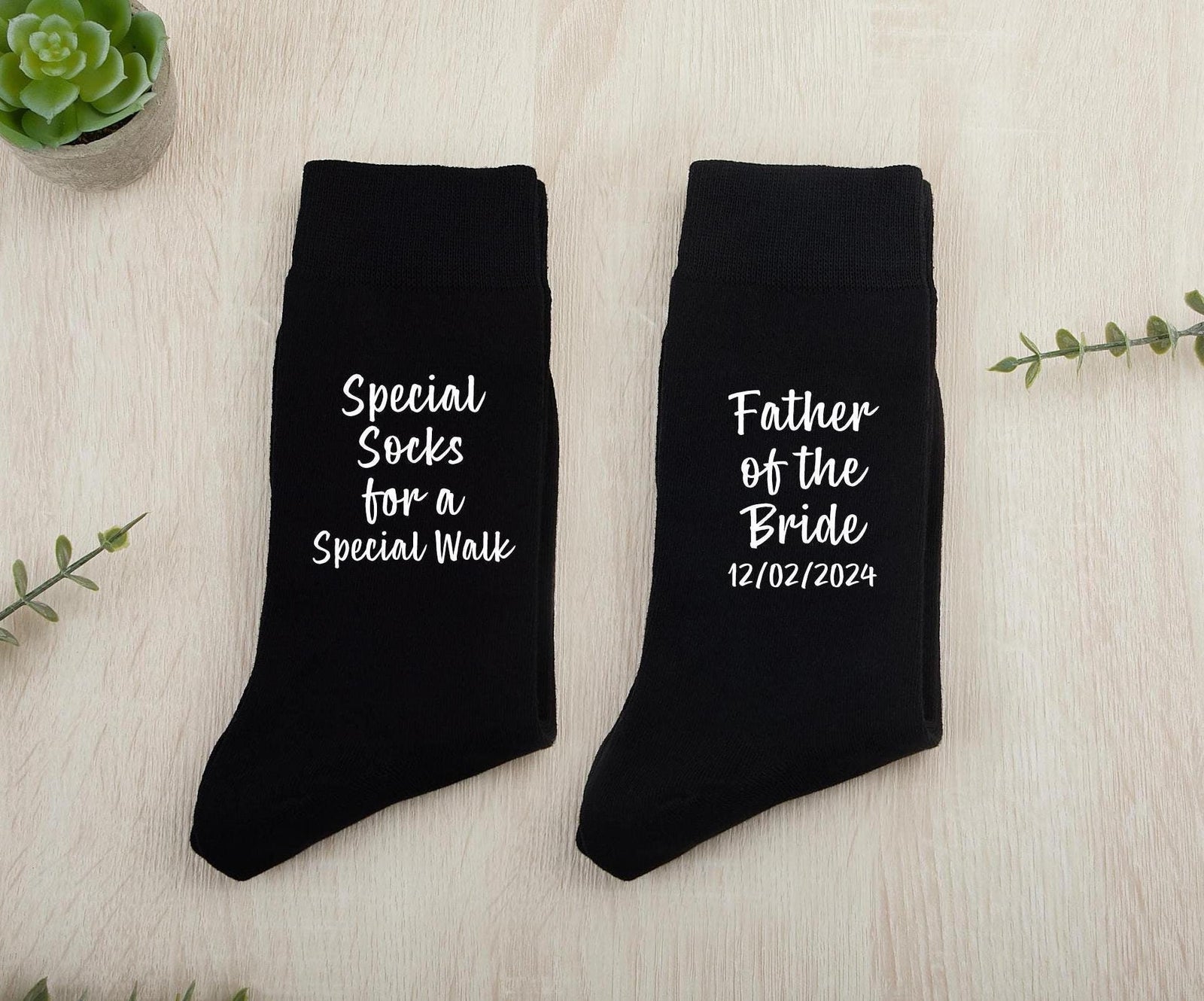 Father of the Bride Socks, Special Socks for a Special Walk Socks, Wedding Party Socks, Father of the Bride Gift, Brides Father Gift
