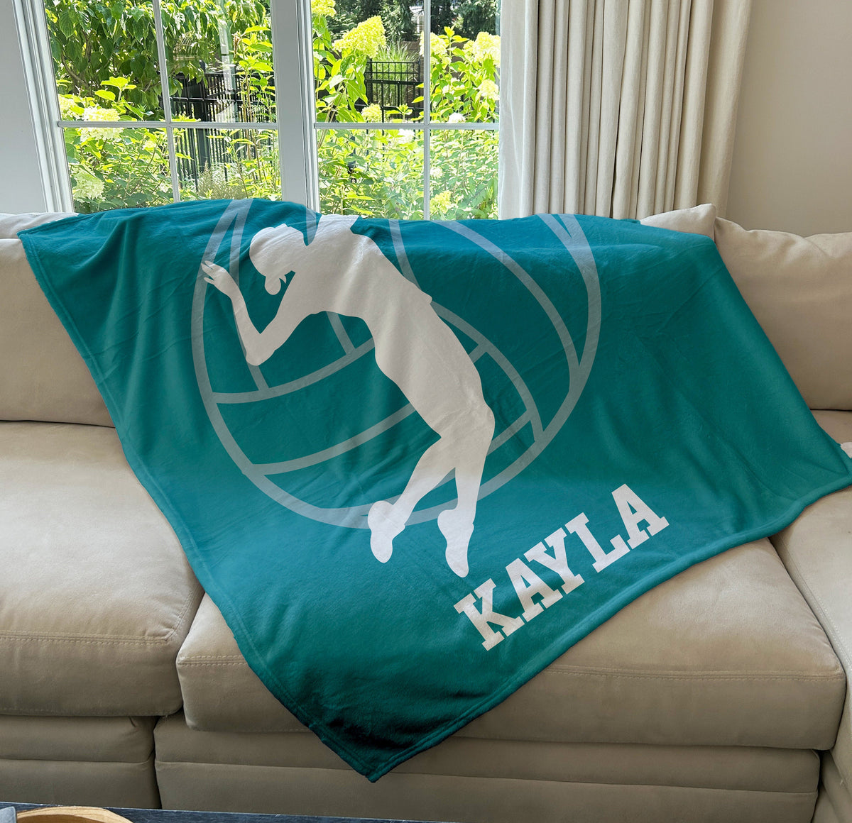 Custom Girls Volleyball Blanket, Custom Name Blanket, Volleyball Blanket, Sports Blanket, Team Gift, Volleyball