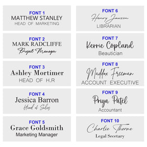 CUSTOM Floral Name Desk Plate, Personalised Name Sign Plaque for Office Decor, Clear Acrylic Block, Teacher New Job PHD Secret Santa Gift