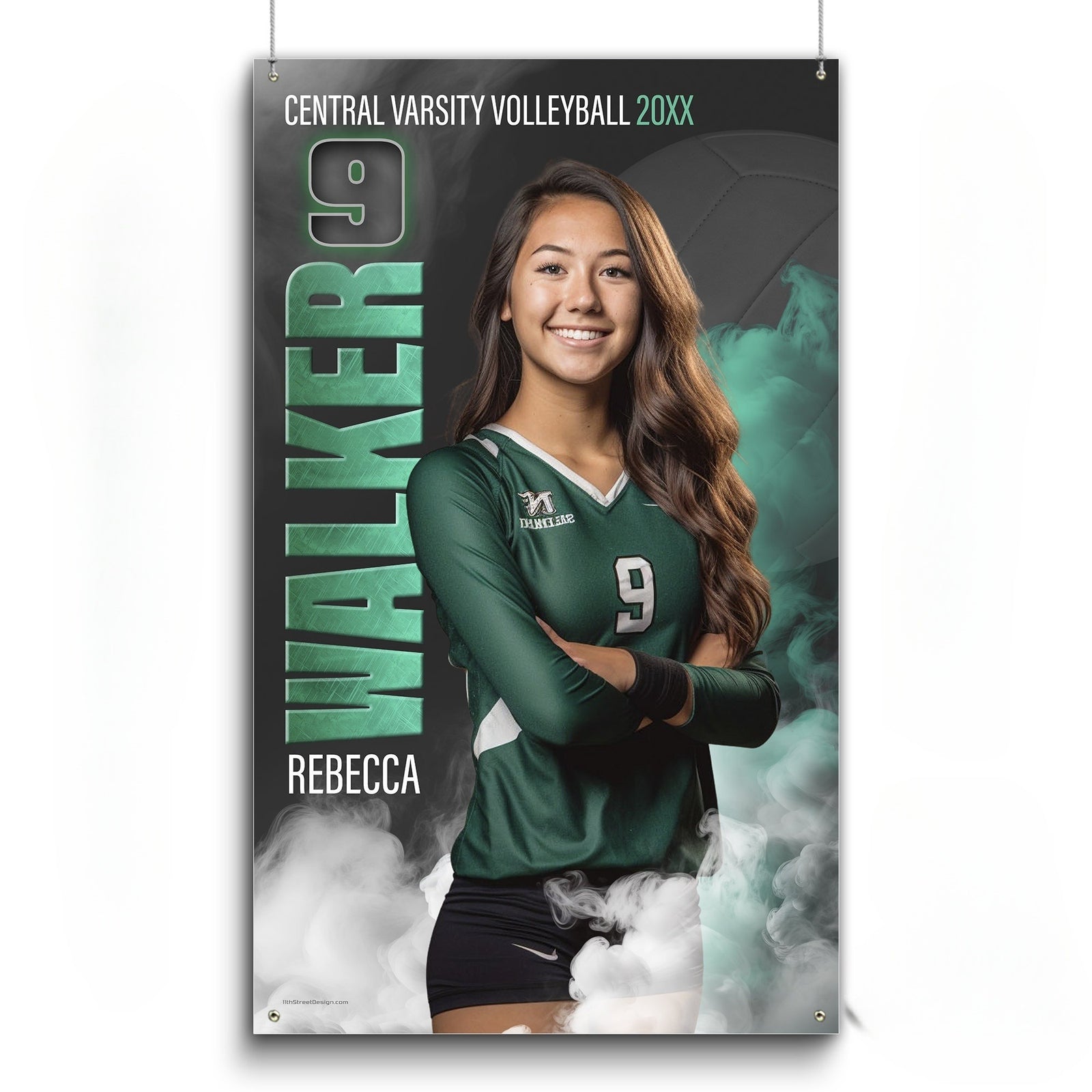 Custom-Printed Vinyl Volleyball Banner, Weatherproof High School Senior Night Poster, Personalized Team Photo Banners, Sports Legends