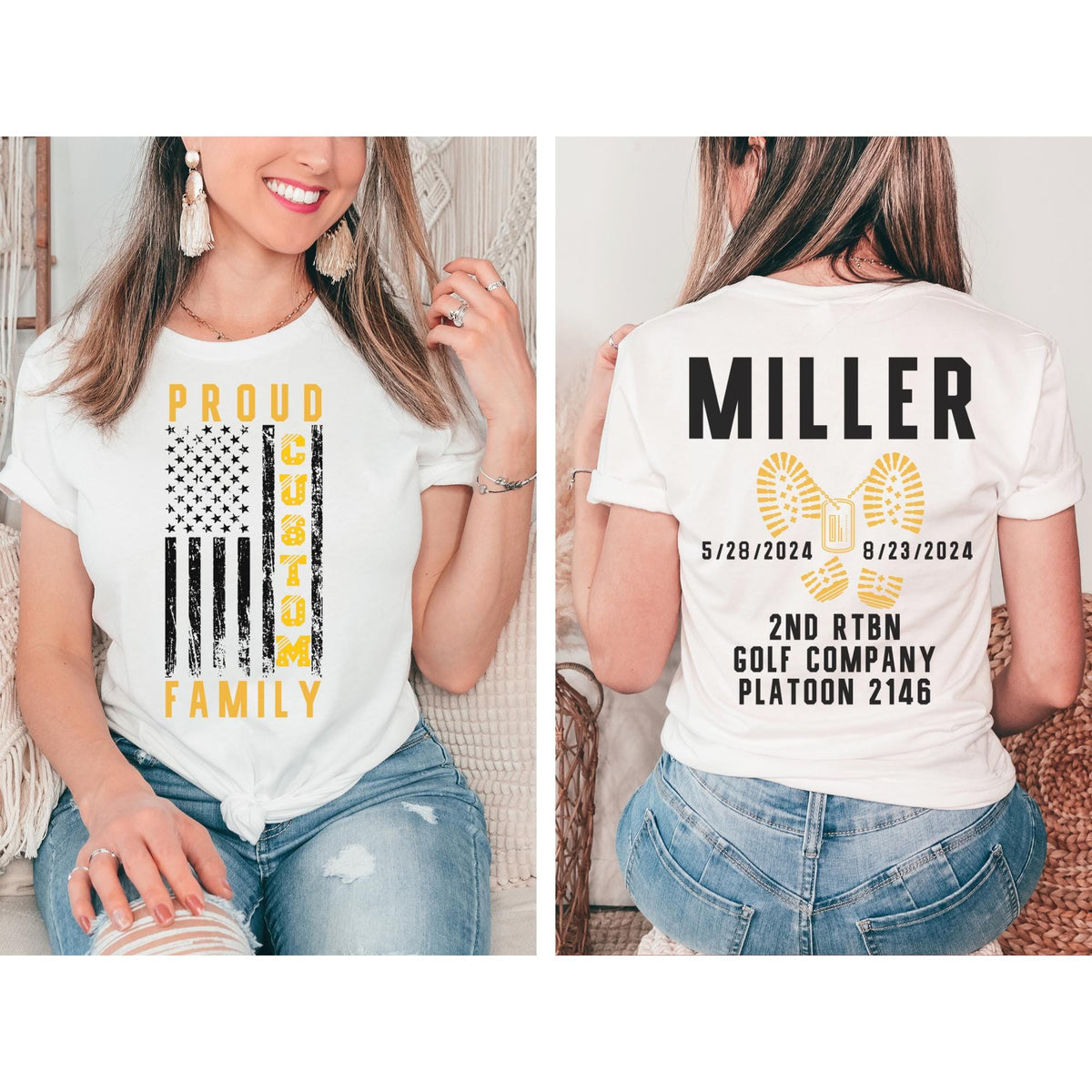 Proud Mom Shirt Military Graduation Family Matching Custom Military Shirts Military Bootcamp Graduation Proud Family Shirts Custom Military