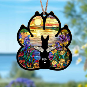 Personalized Dog Loss Sympathy Gift, Custom Dog Memorial Suncatcher, Pet Memorial Gift, Loss of Dog Gift, Dog Remembrance Gift
