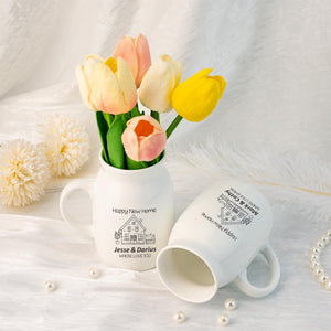 Personalised Flower Vase for a New Home Occasion, New Home Gift Ideas, Housewarming Gift Idea for Couples, Moving In Gift for Friend, Vase