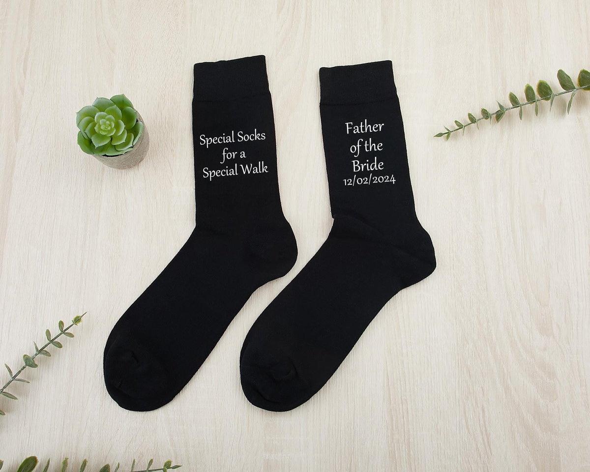Father of the Bride Socks, Special Socks for a Special Walk Socks, Wedding Party Socks, Father of the Bride Gift, Brides Father Gift