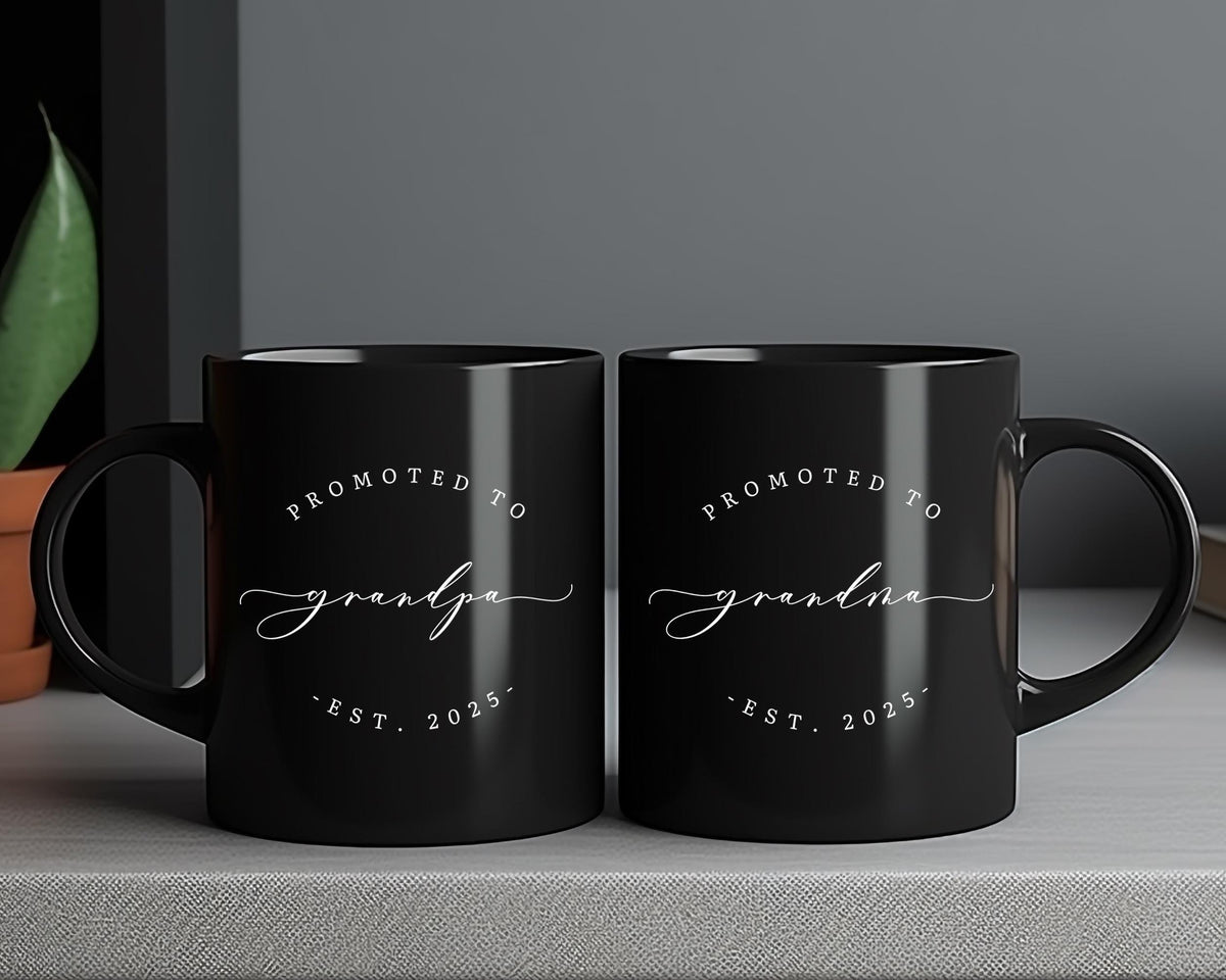 Pregnancy Announcement to Grandparents Mug, Promoted to Grandma Mug, Promoted to Grandpa Gift, Pregnancy Reveal to Grandparents