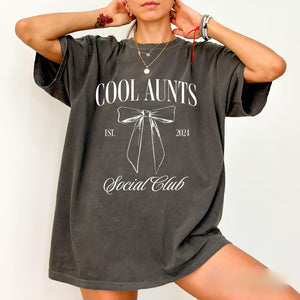 Custom Auntie Tshirt Comfort Colors, Auntie Shirt, New Aunt Gift, Coquette Aunt Shirt, Sister Gift, Pregnancy Announcement, Retro Aunt Shirt