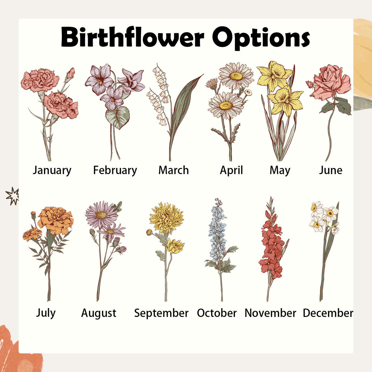 Personalized Photo Night Light with Birthflower,Floral LED Lamp,Birthday Gift for Her,Bedroom Decor,Photo Collage Gift,Wedding Anniversary