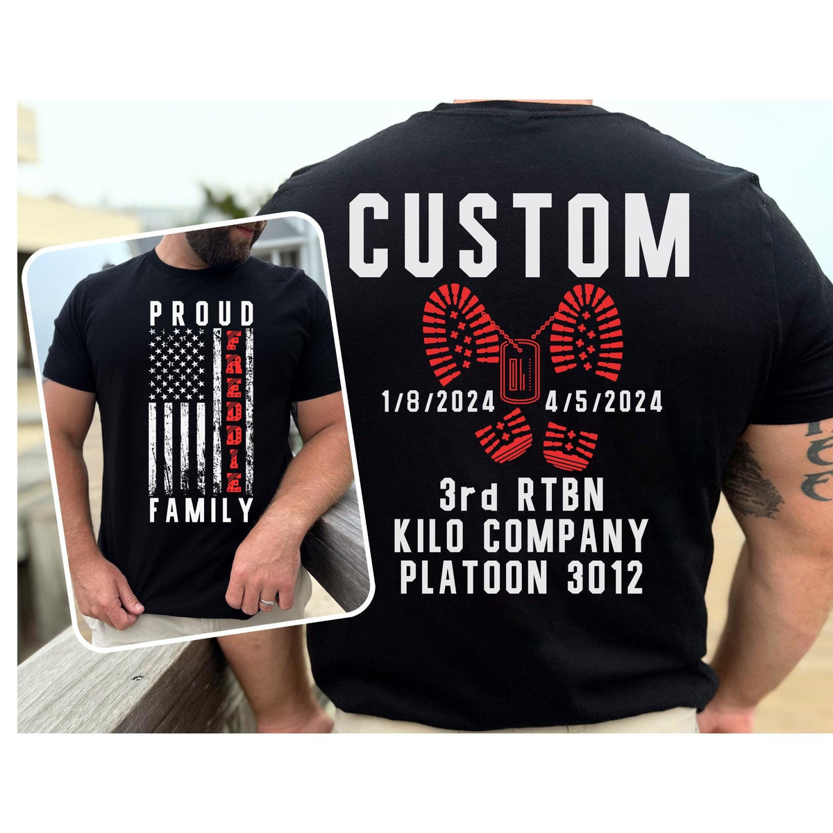 Proud Mom Shirt Military Graduation Family Matching Custom Military Shirts Military Bootcamp Graduation Proud Family Shirts Custom Military