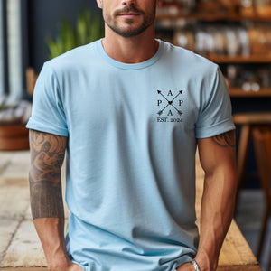 Dad's Edition: T-shirt with the child's name and year of birth. Dad gift. Dad gift idea. Personalized father shirt. Father's Day gift